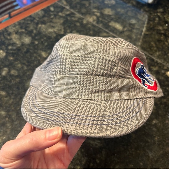 Chicago Cubs Hat Cap Woman's Houndstooth Strap Back MLB Baseball Fan Favorite - Picture 3 of 11